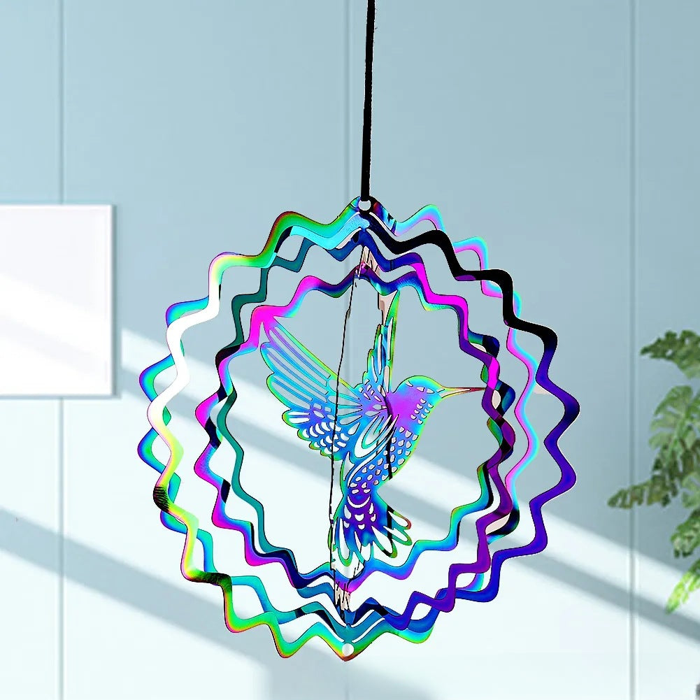 Wholesale 3D Color Rotating Stainless Steel Wind Chimes